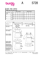 Patron Burda 5728 robe femme, en français