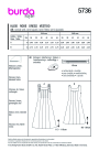Sewing pattern Burda 5736 Dress, En/Ger/Fr