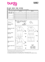 Patron Burda 5802 robe femme, version papier, en français