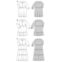 Patron Burda 5802 robe femme, version papier, en français