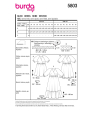Patron Burda 5803 robe femme, version papier, en français