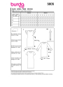 Patron Burda 5805 robe femme, version papier, en français