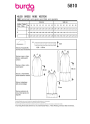 Patron Burda 5810 robe femme, version papier, en français