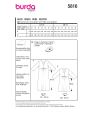 Patron Burda 5816 robe femme, version papier, en français