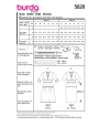 Naaipatroon jurk, Burda 5820, Nl/Dui/En/Fr