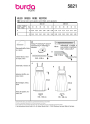 Patron Burda 5821 robe femme, version papier, en français