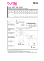 Naaipatroon jurk, Burda 5838, Nl/Dui/En/Fr