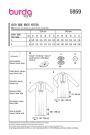Naaipatroon jurk, Burda 5959, Dui/En/Fr