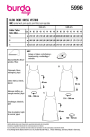 Patron Burda 5996 robe femme, taille 34-48, en français