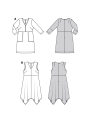 Patron Burda 6036 robe femme, taille 44-54, en français