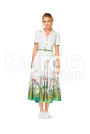 Pattern Dress, Burda 6520, En/Ger/Fr