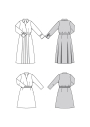 Pattern Dress Ladies Burda 5767, En/Ger/Fr