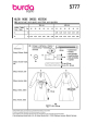 Sewing pattern Dress Ladies, Burda 5777, GB/DE/NL/FR