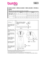 Naaipatroon jurk en blouse, Burda 5823, Nl/Dui/En/Fr