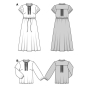 Naaipatroon jurk en blouse, Burda 5823, Nl/Dui/En/Fr
