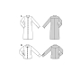 Naaipatroon jurk en blouse, Burda 5879, Nl/Dui/En/Fr
