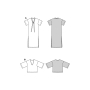 Naaipatroon jurk en shirt, Burda 5893, Nl/Dui/En/Fr