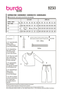 Patron Burda Kids 9250 pyjama enfant, taille 104-140, en français