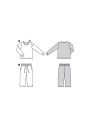 Patron Burda Kids 9250 pyjama enfant, taille 104-140, en français