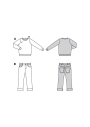Naaipatroon combinatie, Burda Kids 9251, Dui/En/Fr