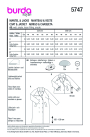 Sewing pattern Coat & Jacket, Burda 5747, En/Ger/Fr