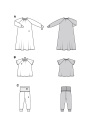 Patron Burda 9218 chemise de nuit / pyjama enfant, version papier, en français