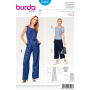 Jumpsuit , Top , Pants,Trousers, Burda 6516, Dui/En/Fr