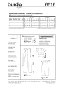 Jumpsuit , Top , Pants,Trousers, Burda 6516, Dui/En/Fr