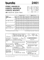 Patron Burda 2461 Déguisement Prince et Mozart, en français