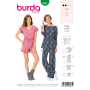 Naaipatroon pyjama, Burda 6261, Dui/En/Fr