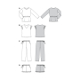 Naaipatroon pyjama, Burda 6261, Dui/En/Fr