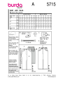 Schnittmuster Rock, Burda 5715