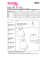 Patron Burda 5832 jupe femme, version papier, en français