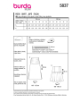 Patron Burda 5837 jupe femme, version papier, version papier, en français