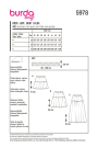Patron Burda 5978 jupe femme, taille 34-48, en français