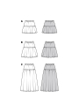 Patron Burda 5978 jupe femme, taille 34-48, en français