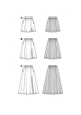Patron Burda 6027 jupe femme, taille 34-48, en français