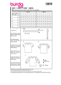 Naaipatroon shirt, Burda 5809, Nl/Dui/En/Fr