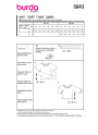 Patron Burda 5843 t-shirt /blouse femme, version papier, en français