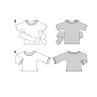 Patron Burda 5843 t-shirt /blouse femme, version papier, en français
