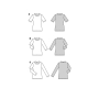 Naaipatroon shirt, Burda 5876, Nl/Dui/En/Fr