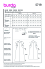 Patron Burda 5719 robe femme, version papier, en français