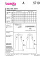 Patron Burda 5719 robe femme, version papier, en français