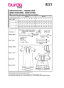Patron Burda 9221 vêtements bébé, version papier, en français