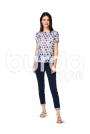 Naaipatroon topje en blouse , Burda 6525, Nl/Dui/En/Fr