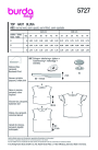 Naaipatroon Burda 5727 Top, Nl/Dui/En/Fr
