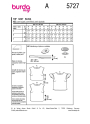 Naaipatroon Burda 5727 Top, Nl/Dui/En/Fr