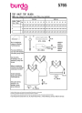 Patron Burda 5765 top femme, version papier, en français