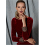 Naaipatroon Vogue 1520 designer jurk, maat 40-48 Dui/En/Fr
