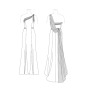 Naaipatroon Vogue 1616 designer jurk, maat 32-40, Dui/En/Fr